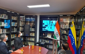 On the occasion of Mahaparinirvan Divas, biopic on Bharat Ratna Babasaheb Dr. B.R. Ambedkar & hosted by Films Division website, M/o Information & Broadcasting, was shown to a select gathering at the Embassy in Caracas